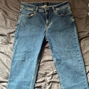Nothings Something STRAIGHT STRETCH JEANS - Mid Blue - XL 36-37" Mens